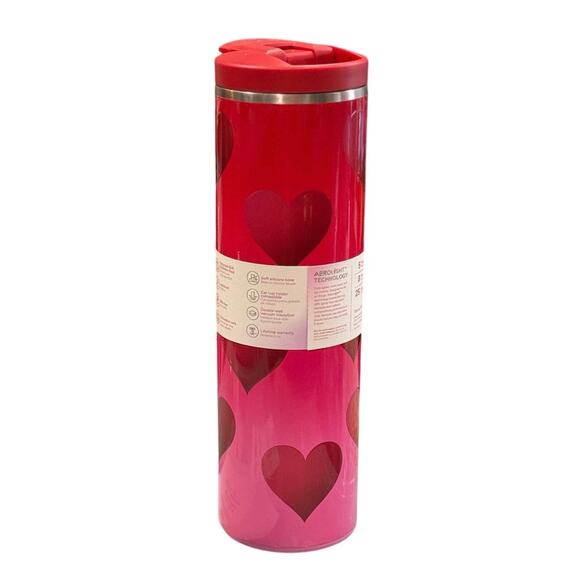 Stanley Valentines 16oz AeroLight Transit Bottle Flip Top Mug Rouge Red Hearts - Picture 6 of 7